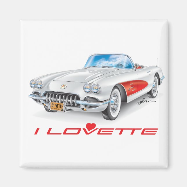 IMÁN ME ENCANTA EL DISEÑO ÚNICO DE COCHES (Frente)