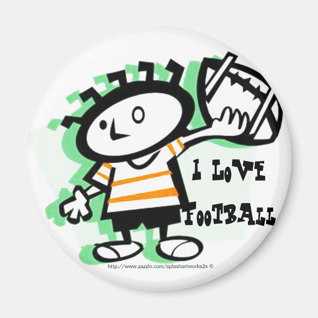Imán "¡Me encanta el fútbol!" (Frente)
