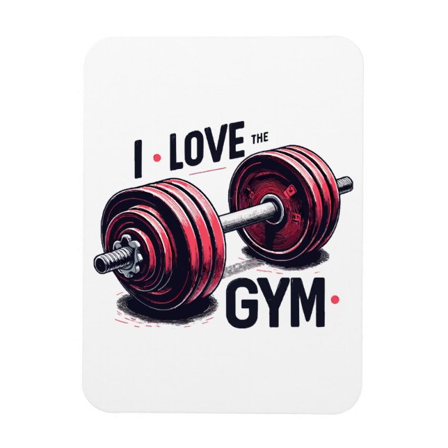 Imán Me encanta el gimnasio (Vertical)