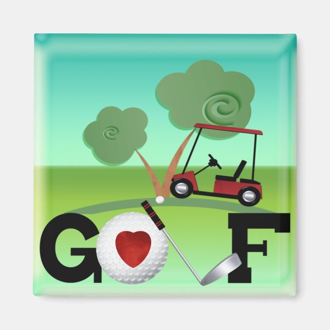 Imán Me encanta el golf (Frente)