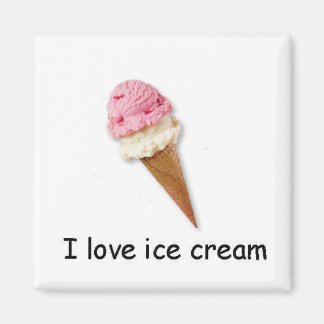 Imán Me encanta el helado Double Dip Cone Magnet
