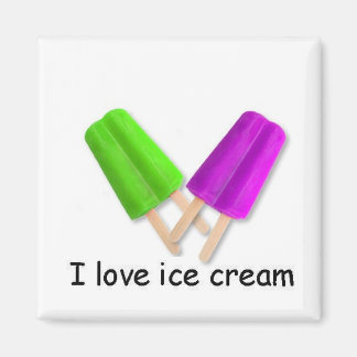 Imán Me encanta el helado Green y Purple Twin Pops Magn