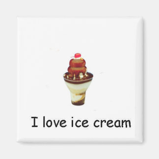 Imán Me encanta el helado Sundae Magnet