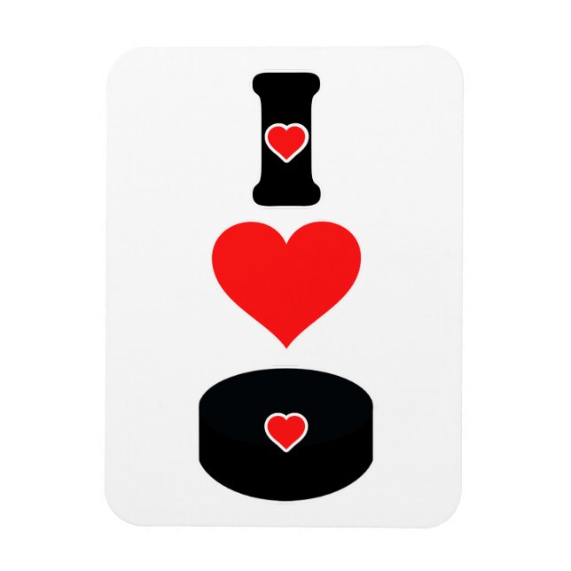 Imán Me encanta el hockey (Vertical)