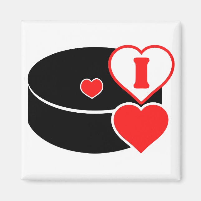 Imán Me encanta el hockey (Frente)