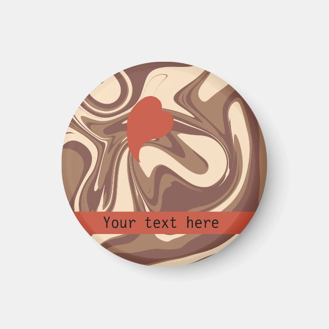 Imán Me encanta el personalizado cappuccino (Frente)