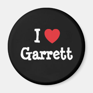 Imán Me encanta el personalizado del corazón de Garrett