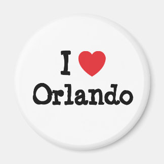 Imán Me encanta el personalizado del corazón de Orlando