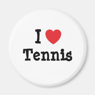 Imán Me encanta el personalizado del corazón del tenis