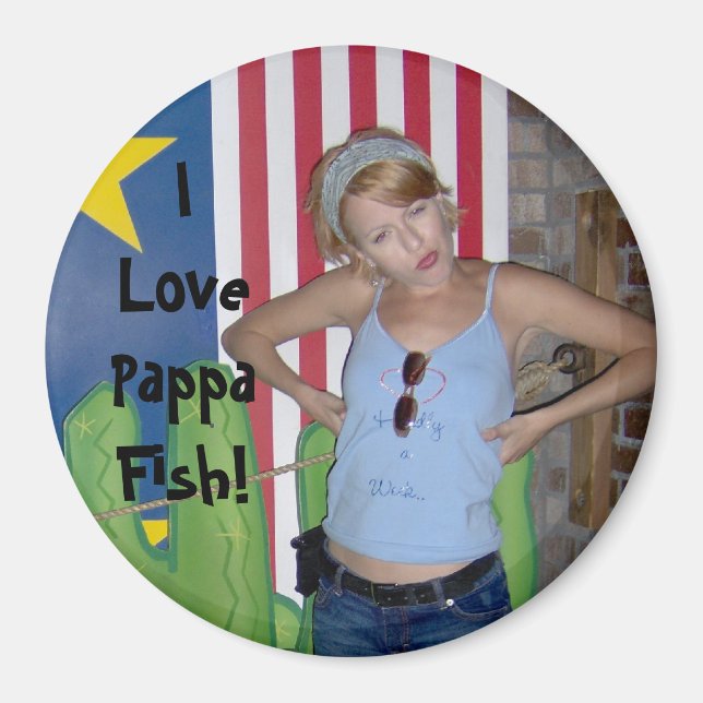 Imán ¡Me Encanta El Pescado Pappa! (Frente)