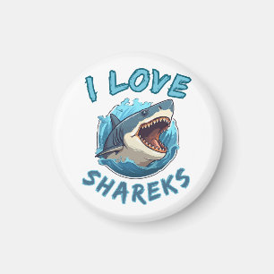 Imán Me encanta el pescador de tiburones