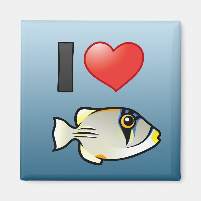 Imán Me encanta el Picasofish árabe (Frente)