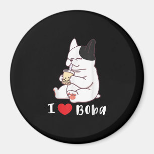 Imán Me encanta el regalo de Bulldog francés de Boba Bu