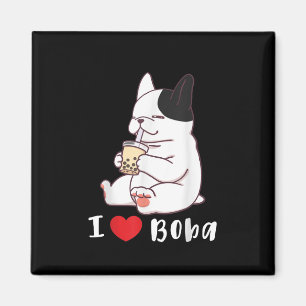 Imán Me encanta el regalo de Bulldog francés de Boba Bu
