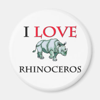 Imán Me encanta el rinoceronte