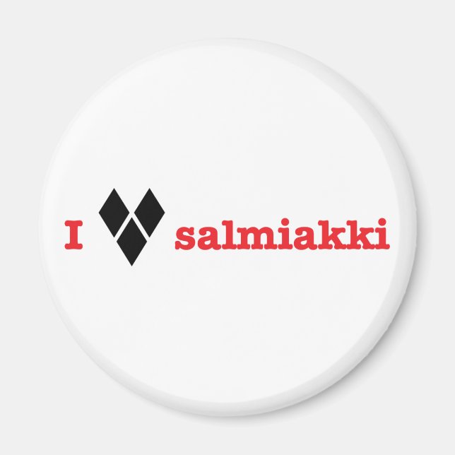 Imán Me encanta el salmiakki (Frente)