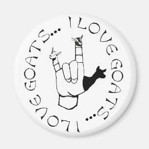 Imán Me encanta el símbolo de la mano del lenguaje del