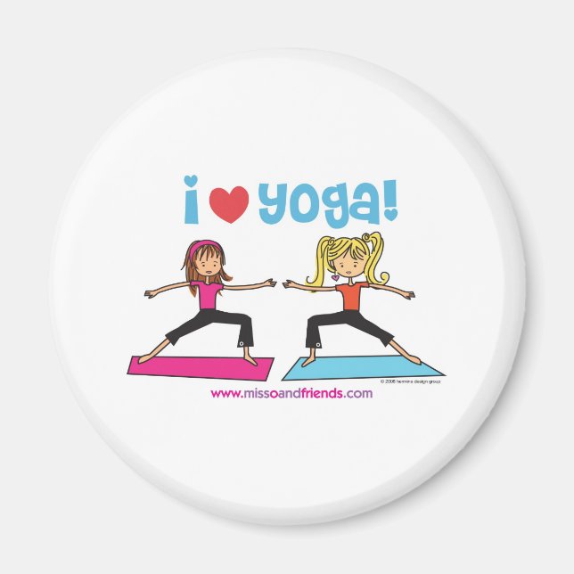 Imán me encanta el yoga (Frente)