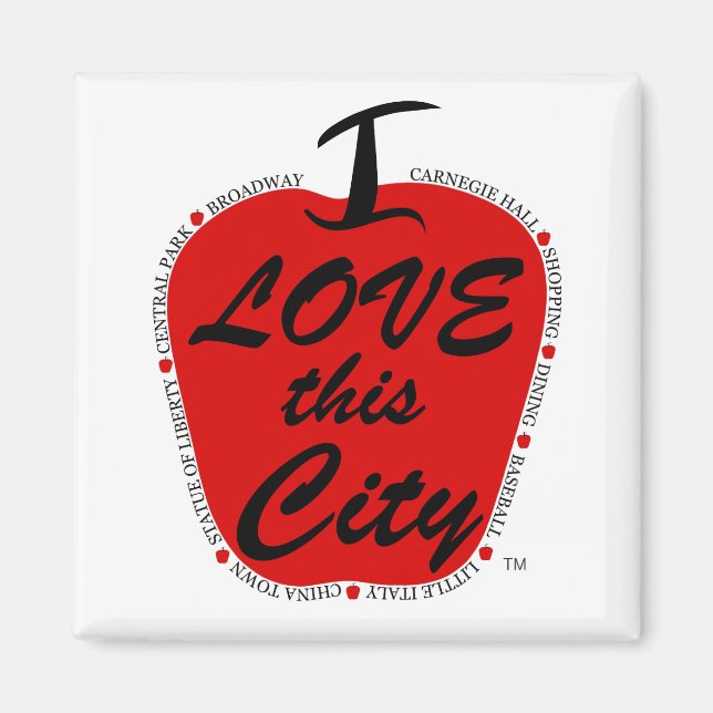 Imán Me encanta este magnate de la ciudad (Frente)