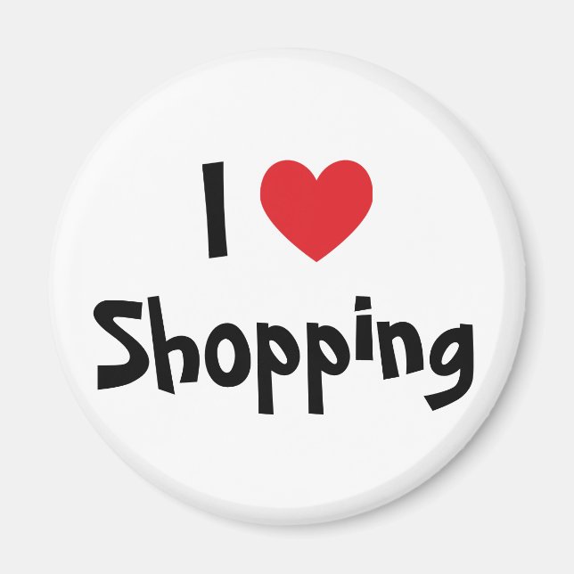 Imán Me encanta ir de compras (Frente)