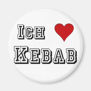 Imán Me encanta kebab Alemán alemán
