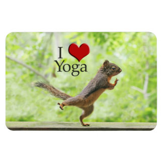 Imán Me encanta la ardilla del yoga