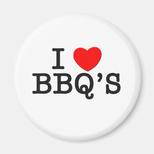 Imán Me Encanta La barbacoa (Comida)