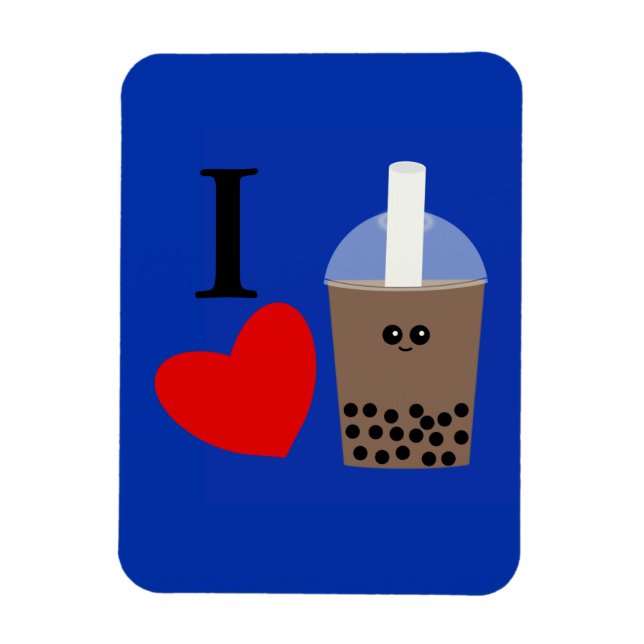 Imán Me encanta la bebida de Boba #1 Magnet (Vertical)