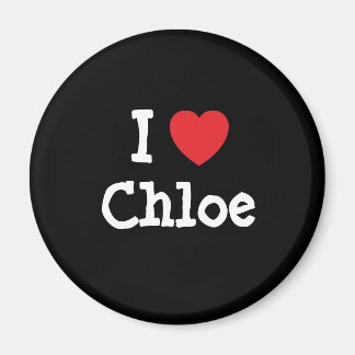 Imán Me encanta la camiseta de Chloe heart
