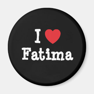 Imán Me encanta la camiseta de corazón de Fátima