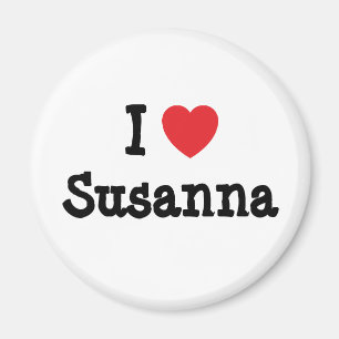 Imán Me encanta la camiseta de corazón de Susanna