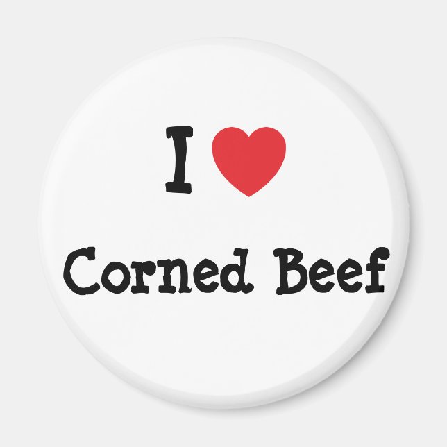 Imán Me encanta la camiseta de Corned Beef (Frente)