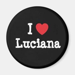 Imán Me encanta la camiseta del corazón de Luciana