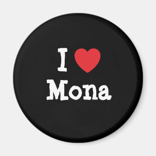 Imán Me encanta la camiseta del corazón de Mona