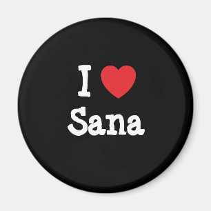 Imán Me encanta la camiseta del corazón de Saná