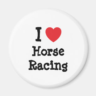 Imán Me encanta la Carreras de caballo personalizado co
