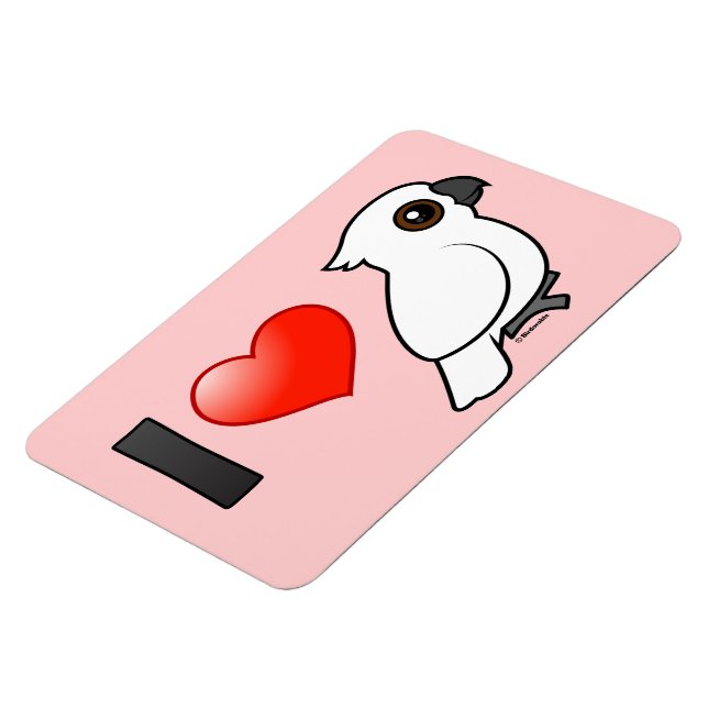 Imán Me encanta la Cockatoos paraguas (Lado Izquierdo)