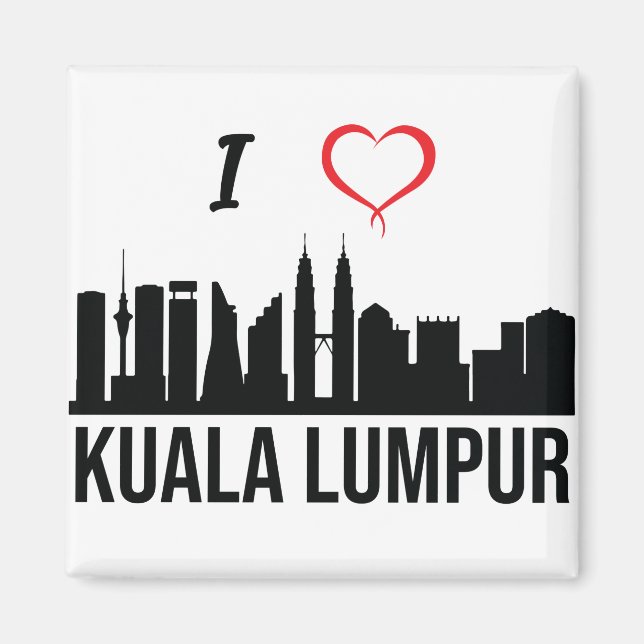 Imán Me encanta la cultura malaya de Kuala Lumpur (Frente)