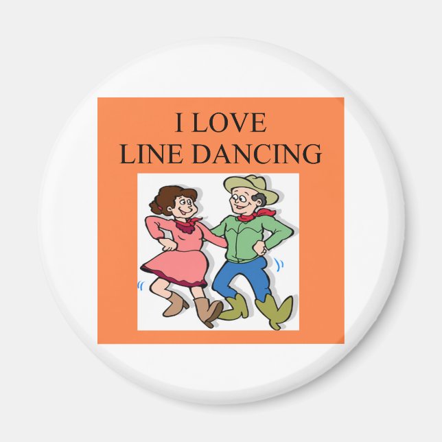 Imán me encanta la danza de la línea (Frente)