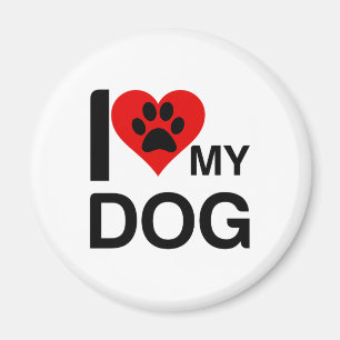 IMÁN ME ENCANTA LA IMPRESIÓN DE LA PÁGINA DEL PERRO