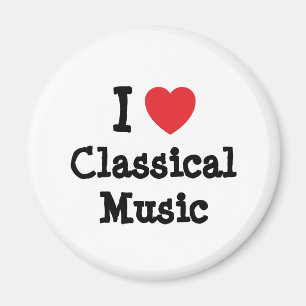 Imán Me encanta la música clásica corazón personaliz