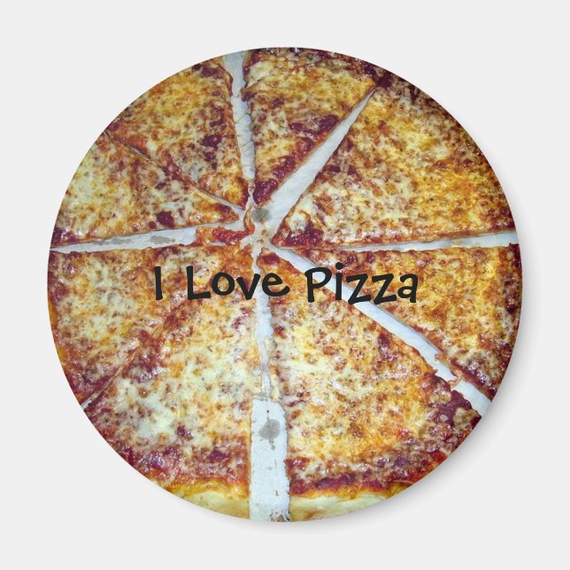 Imán Me encanta la pizza (Frente)