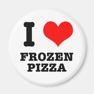 Imán Me encanta la pizza congelada