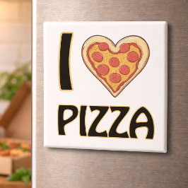 Imán Me encanta la pizza - Divertido regalo para los am