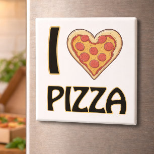 Imán Me encanta la pizza – Regalo divertido para amante