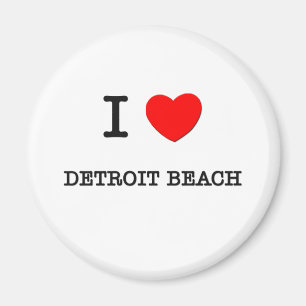 Imán Me encanta la playa de Detroit en Michigan