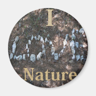 Imán Me encanta la ropa y regalos de la naturaleza