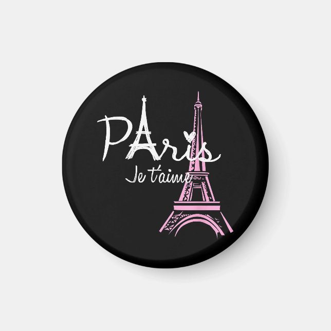 Imán Me encanta la Torre Eiffel de París (Frente)