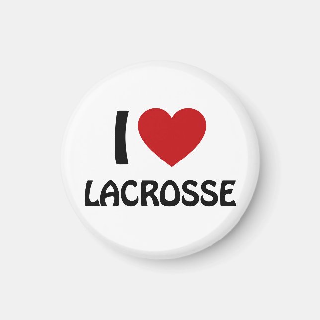 Imán Me encanta Lacrosse (Frente)
