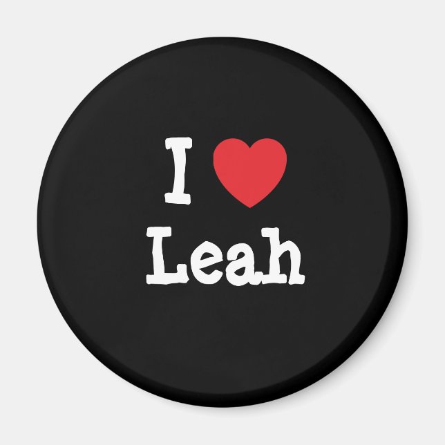 Imán Me encanta Leah heart T-Shirt (Frente)